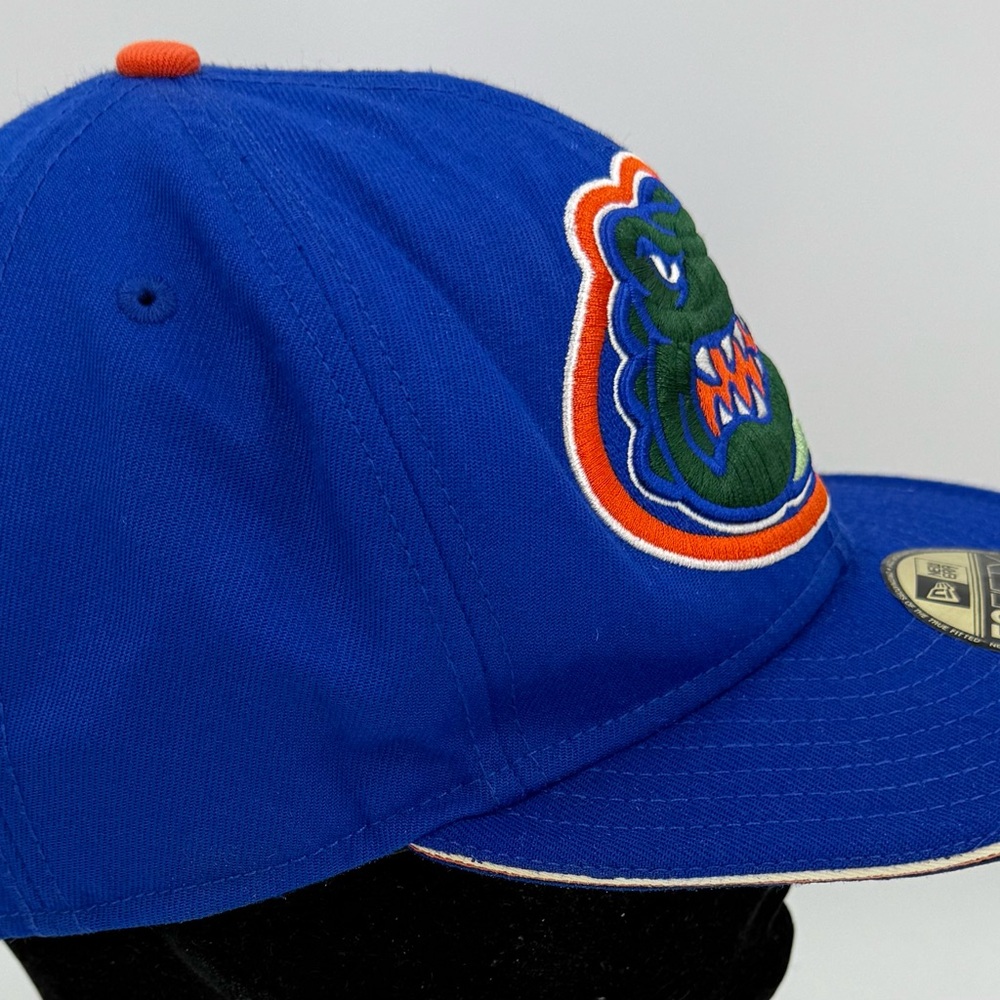 University of Florida Gators UF New Era 59FIFTY Flat Bill 7 3/8 Wool Hat Cap FL - Picture 6 of 11